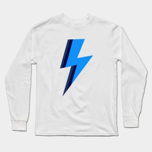 Blue Stripe Lightning Bolt Long Sleeve T-Shirt
